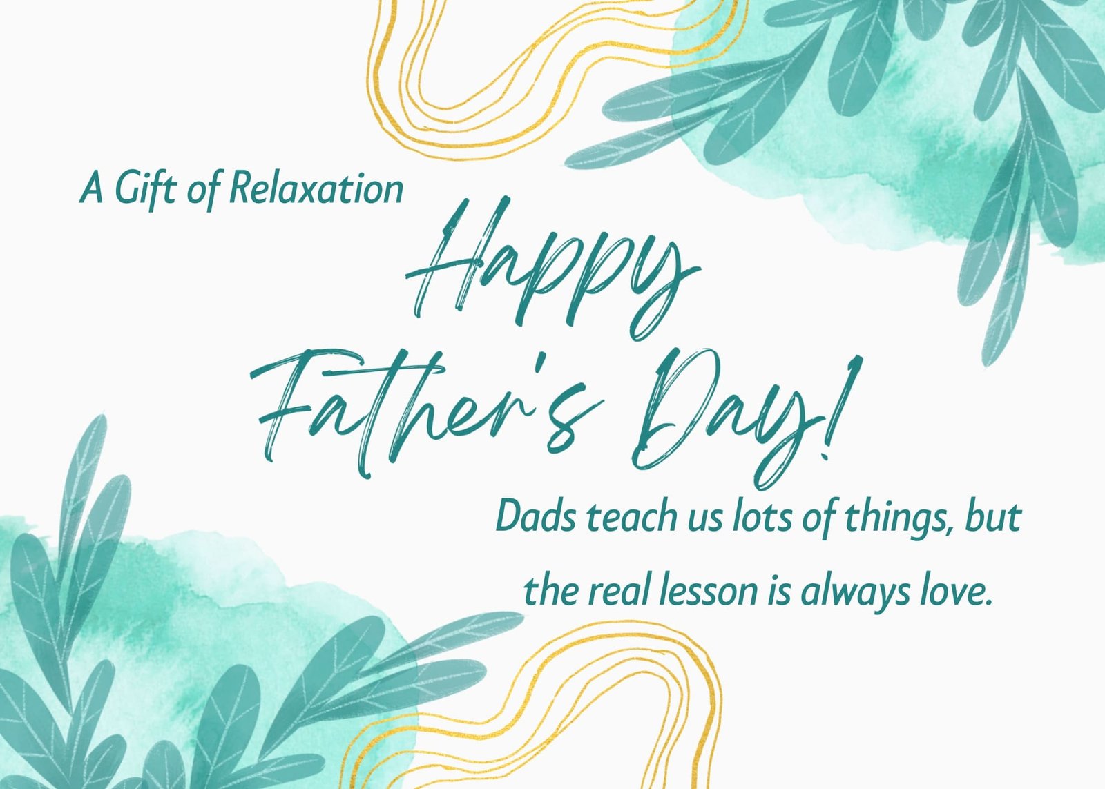 Father's Day Massage Gift Certificate